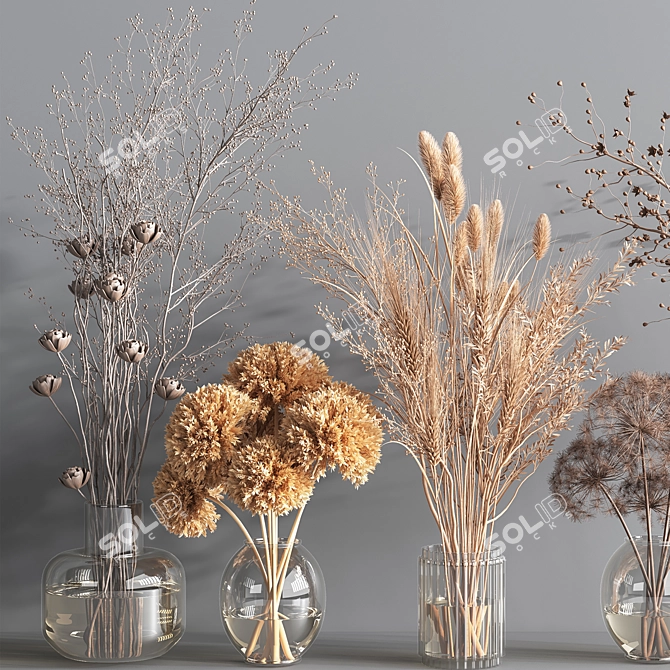 Botanical Bliss Bouquet 3D model image 6