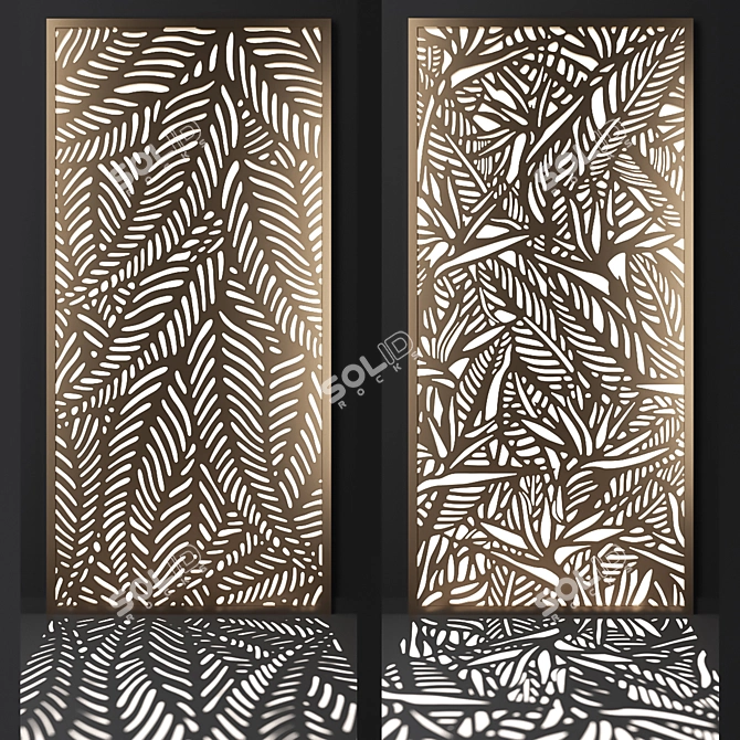 Botanical Charm Decorative Partition 3D model image 2