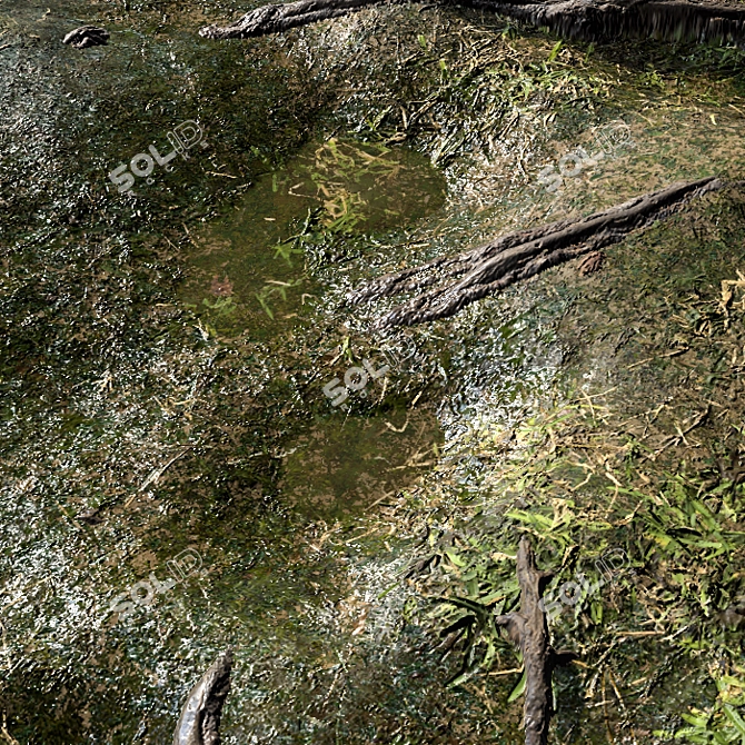 Rugged Green Ground: Seamless Texture Variety 3D model image 2