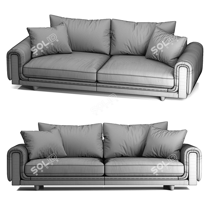Underline Nativ 4-Seat Sofa 3D model image 3