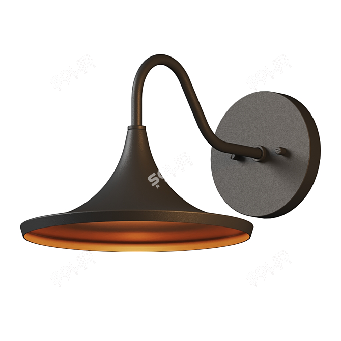 Elegant Outdoor LED Sconce 3D model image 4