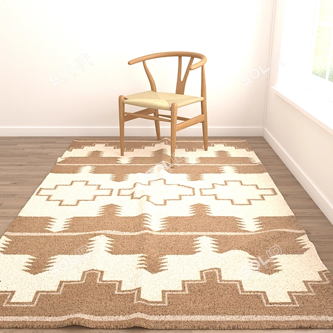 Versatile Set of 6 Rugs 3D model image 2