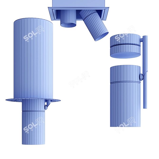 Yori Collection: Adjustable LED Recessed Spotlight 3D model image 4