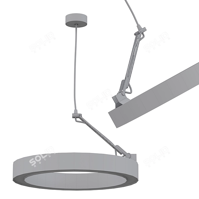 Sleek Mini Pendant Light 3D model image 2