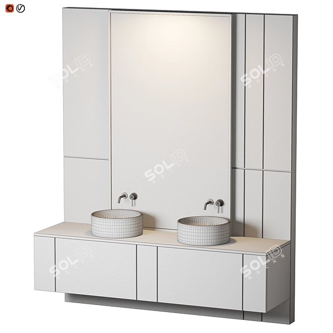 Luxury Aritokrat Bathroom: High-Quality 3D Model 3D model image 2