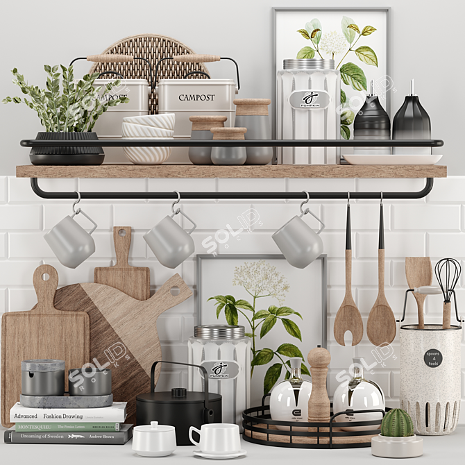 Sleek Kitchen Essentials - 2018 3D model image 1
