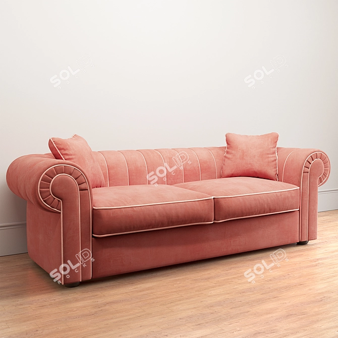 Modern Chester Sofa 3D model image 1