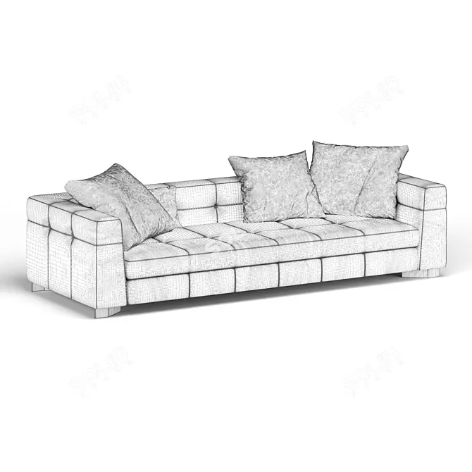 Luxury Blazer Sofa: Elegant 2013 Design 3D model image 3