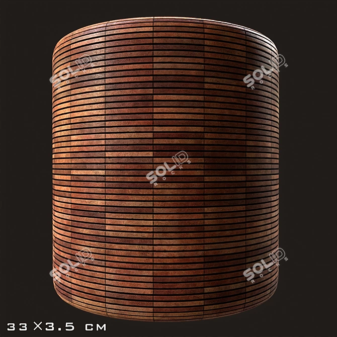 Rustic Red American Brick 03: Authentic Industrial Texture 3D model image 3