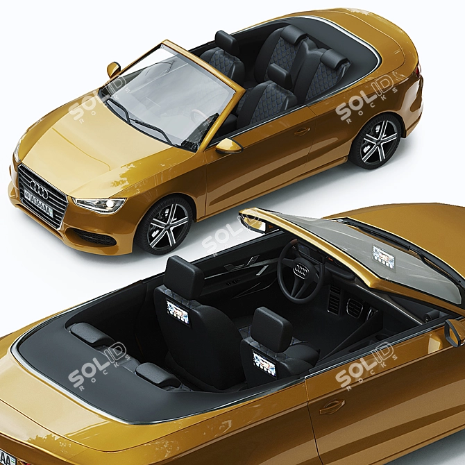 Exhilarating Audi C3 Convertible 3D model image 2