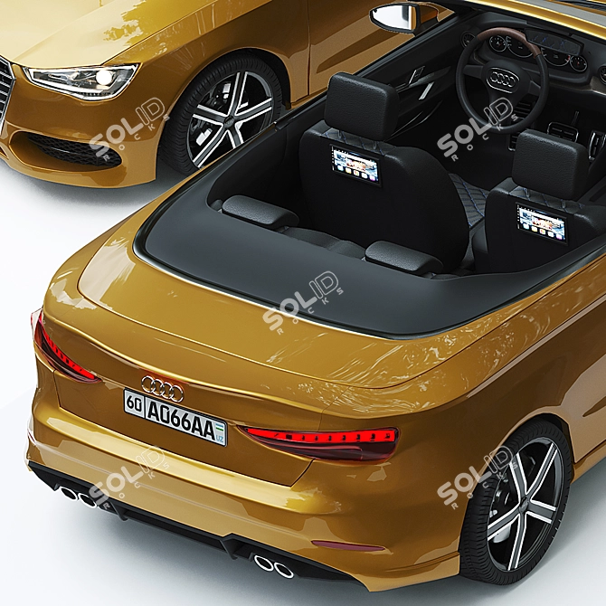 Exhilarating Audi C3 Convertible 3D model image 5