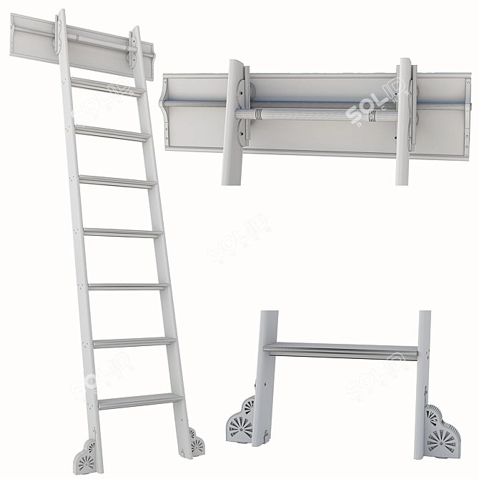 Versatile Folding Ladder 3D model image 17