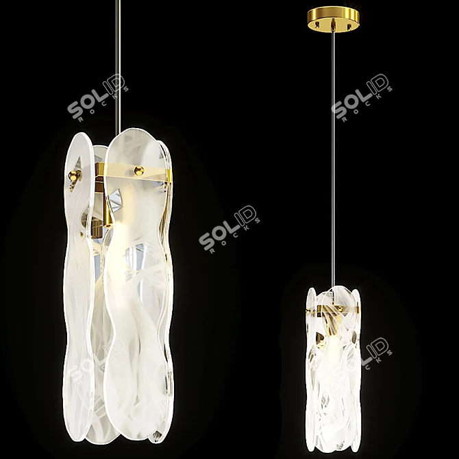 Elegant Belinda Pendant Lamp 3D model image 2