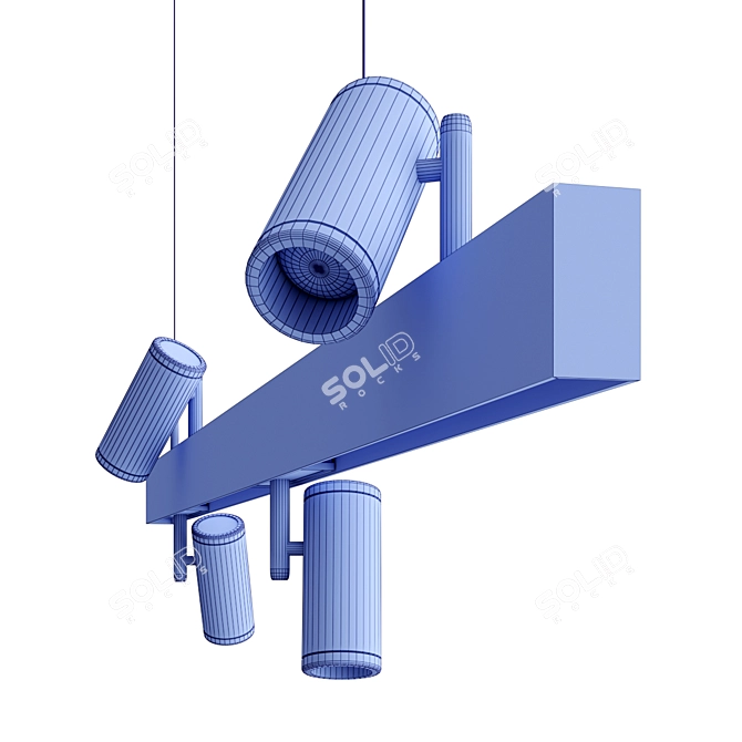 Modular Pista Suspension: Dynamic Up-Down Lighting 3D model image 3