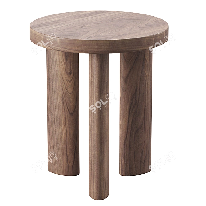 Modern Orbit Four Legged Stool 3D model image 1