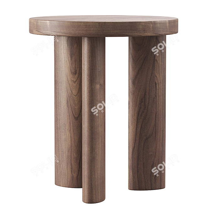 Modern Orbit Four Legged Stool 3D model image 2