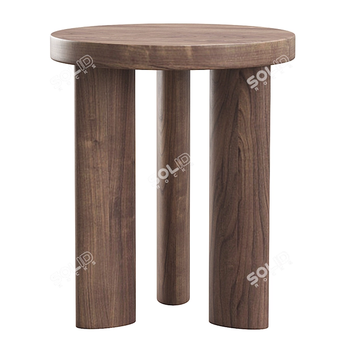 Modern Orbit Four Legged Stool 3D model image 3