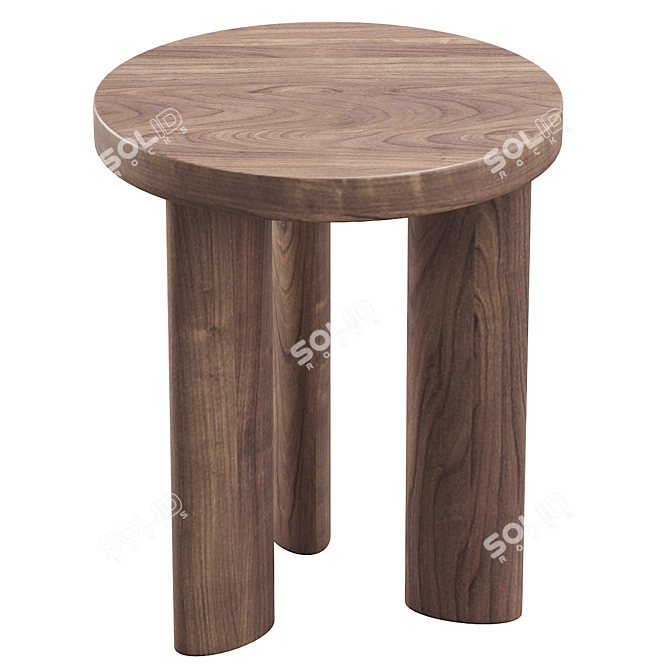 Modern Orbit Four Legged Stool 3D model image 4