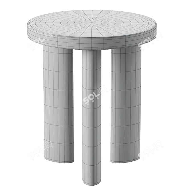 Modern Orbit Four Legged Stool 3D model image 5