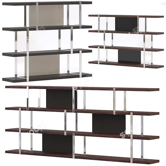 Elegant Dalton Bookcase - Minotti 3D model image 1