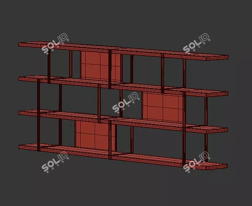 Elegant Dalton Bookcase - Minotti 3D model image 2