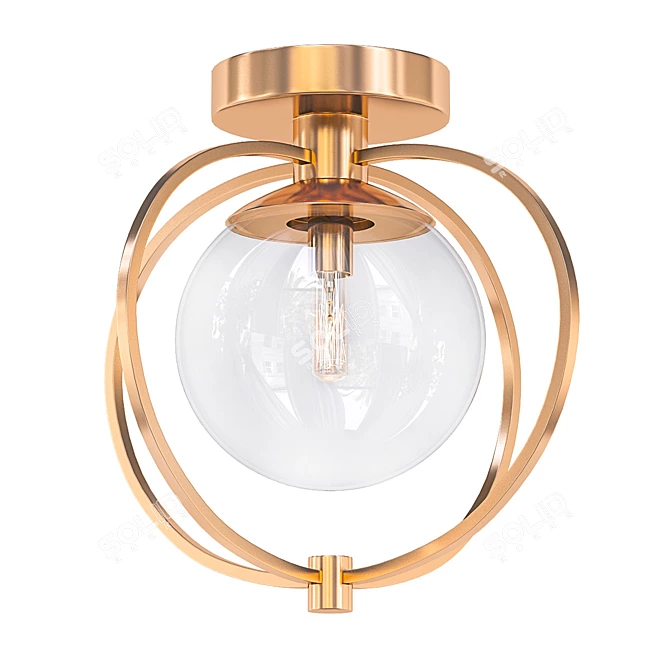 Glamorous Sphere Ceiling Light 3D model image 1
