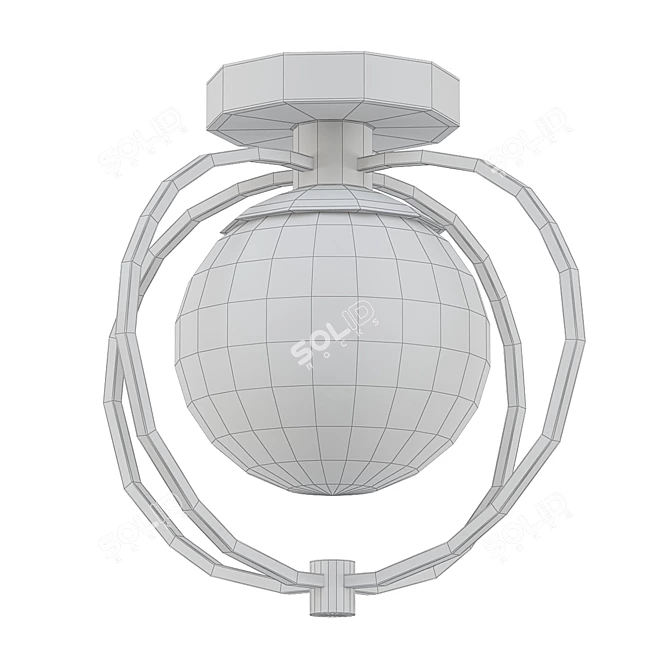 Glamorous Sphere Ceiling Light 3D model image 2
