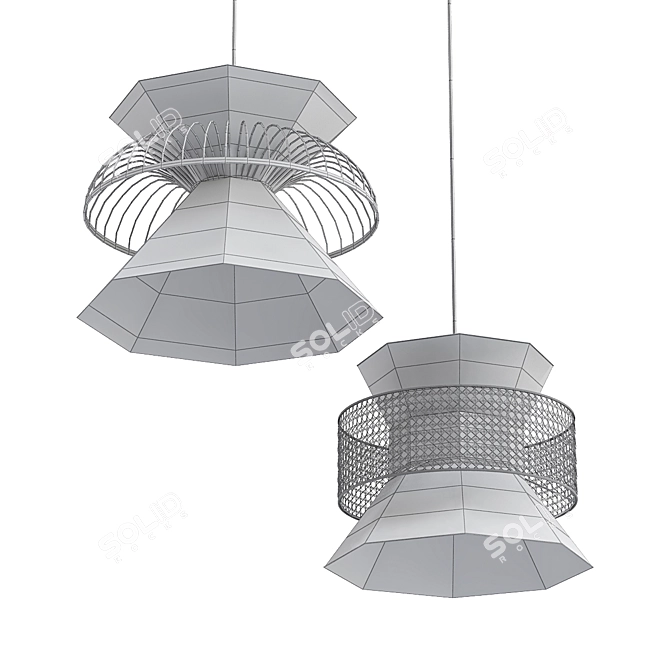 Sleek Modern Pella Lamp 3D model image 2