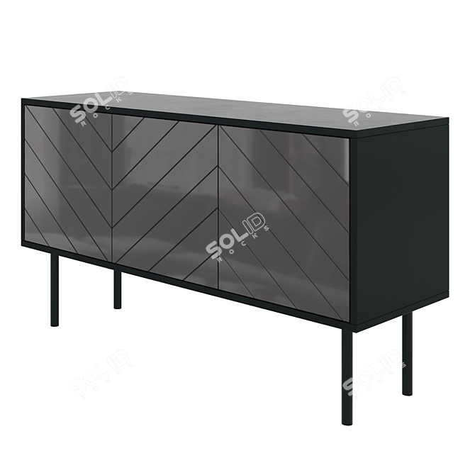 Boho Mirror TV Stand 3D model image 1