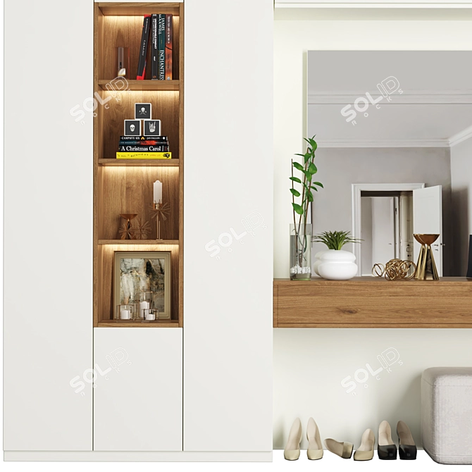 Modern Hallway Console Set 3D model image 3