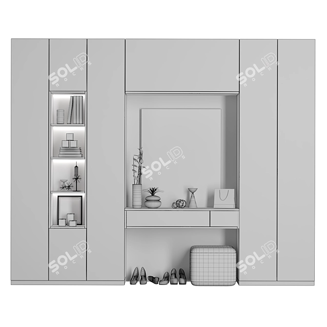 Modern Hallway Console Set 3D model image 4