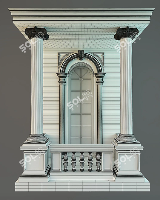 Classic Facade Accent  Classic Building Ornament 3D model image 3