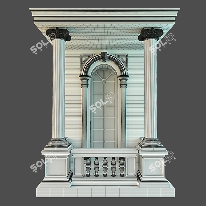 Classic Facade Accent  Classic Building Ornament 3D model image 9