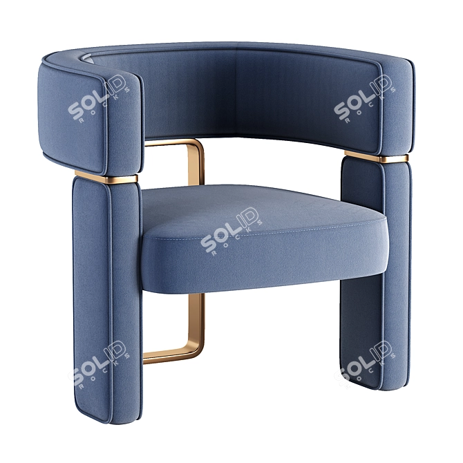 Modern Braselet Armchair Replica 3D model image 1