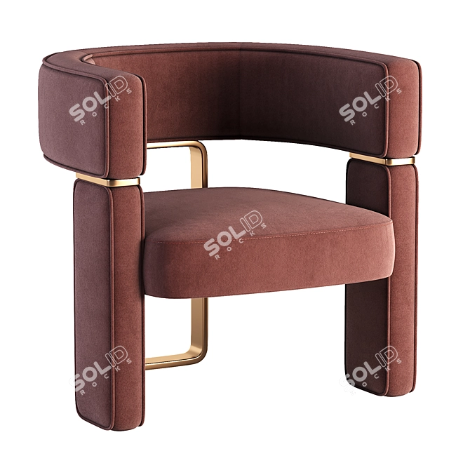 Modern Braselet Armchair Replica 3D model image 2