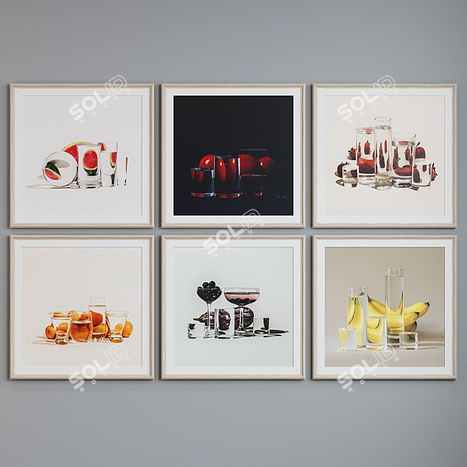 Modern Style Picture Frame Set 3D model image 5