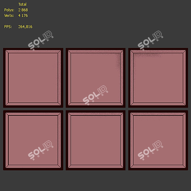 Modern Style Picture Frame Set 3D model image 7