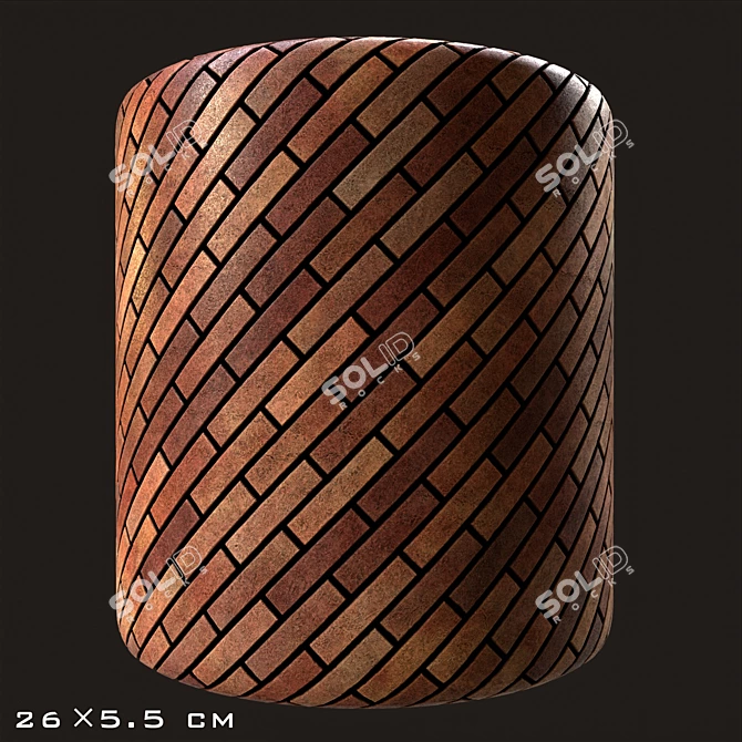 Rustic Red Brick Collection 3D model image 2