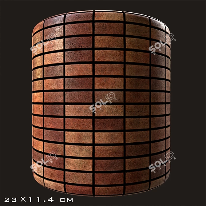 Rustic Red Brick Collection 3D model image 5