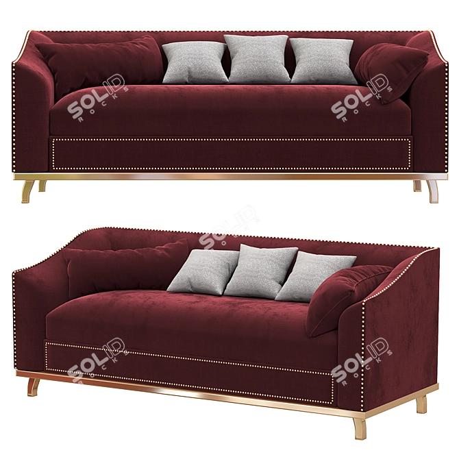  Elegant Cardinal Sofa: 2015, 3D Max, OBJ, FBX 3D model image 1