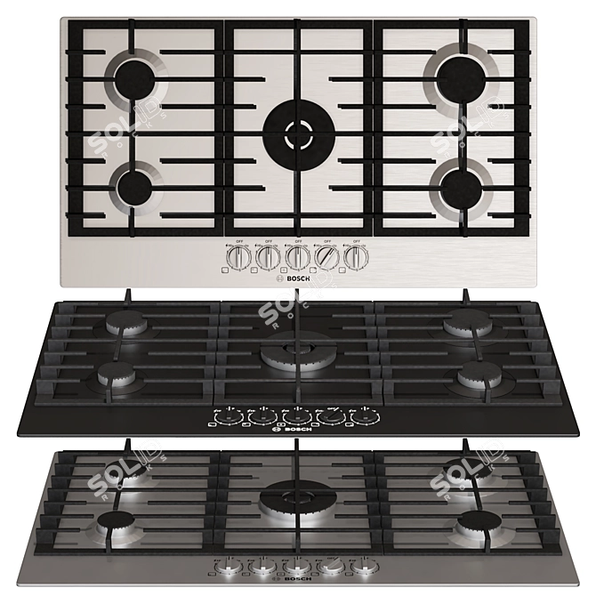 Effortless Cooking with BOSCH Series8 Hobs 3D model image 4