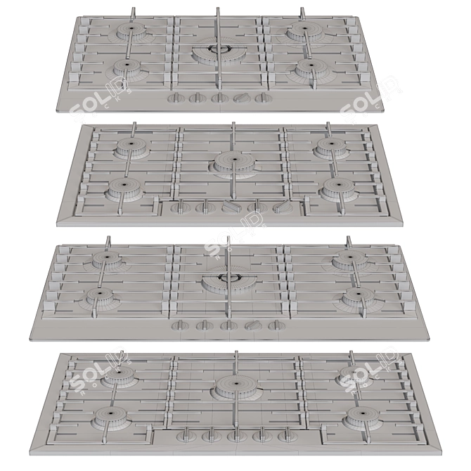 Effortless Cooking with BOSCH Series8 Hobs 3D model image 6