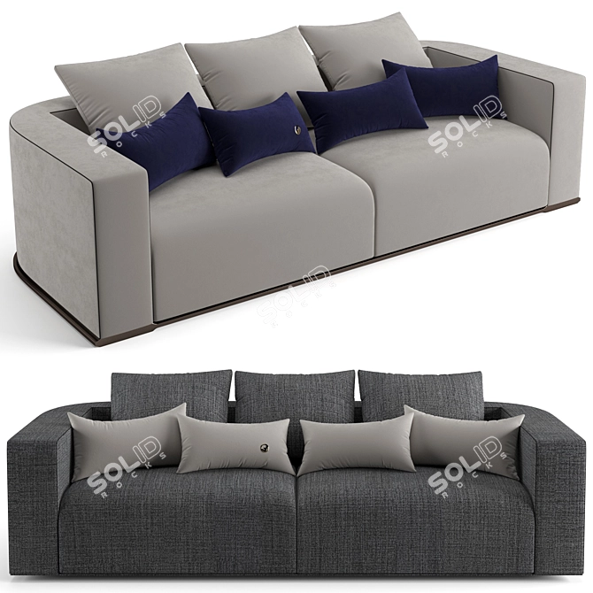 Elegant Fendi Casa Memoire Sofa 3D model image 1
