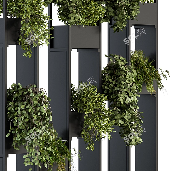 EcoDivider: Botanical Wall Panel 3D model image 3