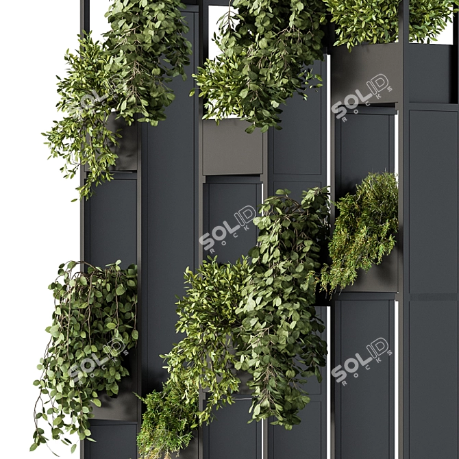 EcoDivider: Botanical Wall Panel 3D model image 4