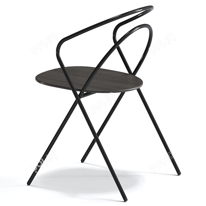 Sleek Minima Stool: Modern Seating-Chair Design 3D model image 2
