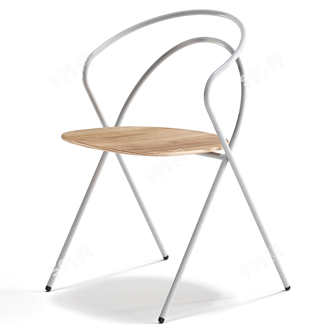 Sleek Minima Stool: Modern Seating-Chair Design 3D model image 3