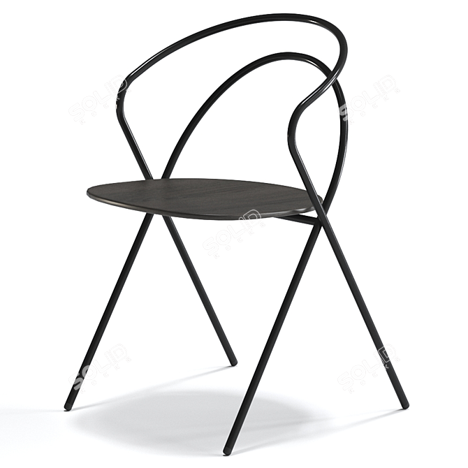 Sleek Minima Stool: Modern Seating-Chair Design 3D model image 4