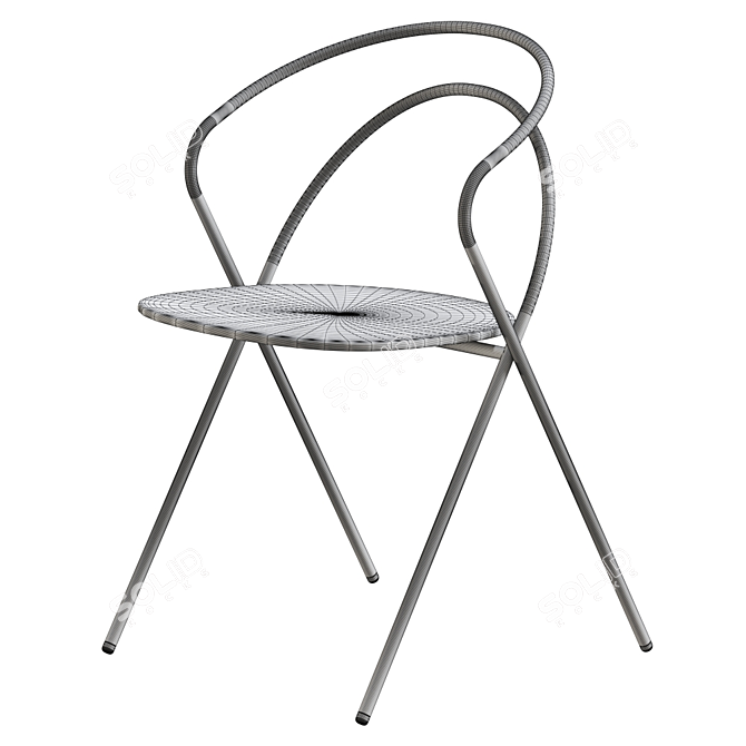Sleek Minima Stool: Modern Seating-Chair Design 3D model image 5