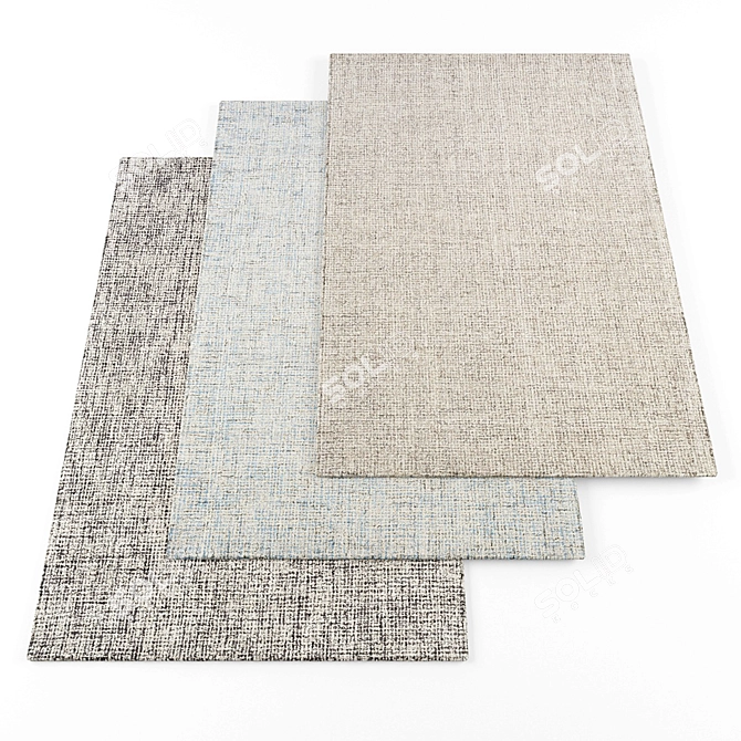 High-Resolution Rugs Set 3D model image 1